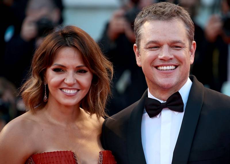 Venice,,Italy.,30th,August,,2017.,Matt,Damon,And,Luciana,Barroso