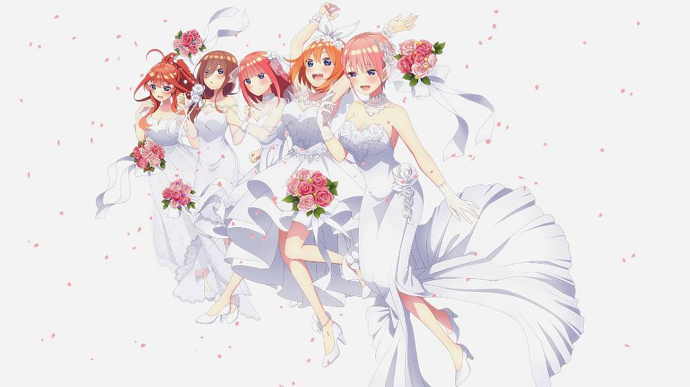 The Quintessential Quintuplets Movie (2022), Když si pět půvabných mladých dívek, které nesnášejí studium, najme na částečný úvazek doučovatele Futaro, vede nejen jejich vzdělávání, ale i jejich srdce. Strávený čas je všechny sblížil a v dívkách i Futarovi narůstají city. Když končí třetí ročník střední školy a blíží se jejich poslední školní slavnost, zaměřují se na to, co bude dál. Má jedna z nich s Futaro budoucnost?