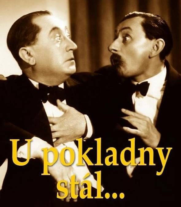 U pokladny stál...Ošetřovatel Rozruch z nemocnice sv. Jakuba dostal z nemocenské pojišťovny místo očekávaného léčivého bahna umělý chrup. Když v pojišťovně osobně vyřizuje přehmat, jsou úředníci velmi neochotní. Rada Pěna přijde do pojišťovny, aby si domluvil výlet se svou tajnou milenkou, sekretářkou Věrou, kterou si chce vzít, až se provdá jeho dcera Heda. Pěna ohlašuje v pojišťovně návštěvu primáře Marka od sv. Jakuba a přestože ho osobně nezná, přimlouvá se za vyřízení jeho žádosti. Když rozčilený Rozruch za chvíli sdělí, že je z nemocnice od sv. Jakuba, úředníci ho považují za Marka a jejich chování se rázem mění. Šéflékař Bruner mu předepíše lázně, kam ho druhého dne osobně doveze. Skutečný Marek přijíždí do lázní s Hedou, které se představil jako Rozruch, aby se přesvědčil o nezištnosti jejích citů. I rada Pěna s Věrou přijíždějí, aniž tuší, že je přítomna i Věřina matka. V malých lázních se nakonec všichni potkají a jejich tajemství se prozradí. Po návratu do Prahy Rozruch, který tajně dostudoval medicínu, promuje, a dostává od Brunera místo v nemocenské pojišťovně.