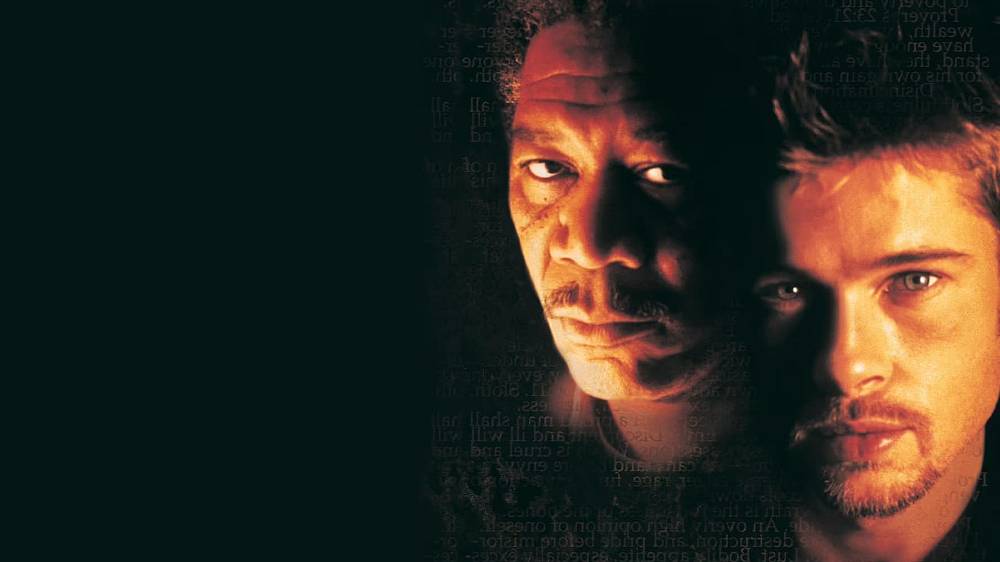 Sedm (1995).
Dva policisté (Brad Pitt a Morgan Freeman) jsou na stopě geniálního vraha, zodpovědného za sérii děsivých vražd, jejichž oběti spojuje sedm smrtelných hříchů. V jedné z rolí tohoto kvalitního trhilleru, zasazeného do temného města nasáklého bolestí a zkázou, uvidíte také Gwyneth Paltrow. David Fincher (Klub rváčů, Zodiac, Podivuhodný případ Benjamina Buttona) s dokonalou znalostí našich nejhlubších obav pevně svírá otěže akce – fyzické, psychické i spirituální – neodvratně směřující k rozuzlení, které do hloubi otřese i tou nejzatvrzelejší duší. 