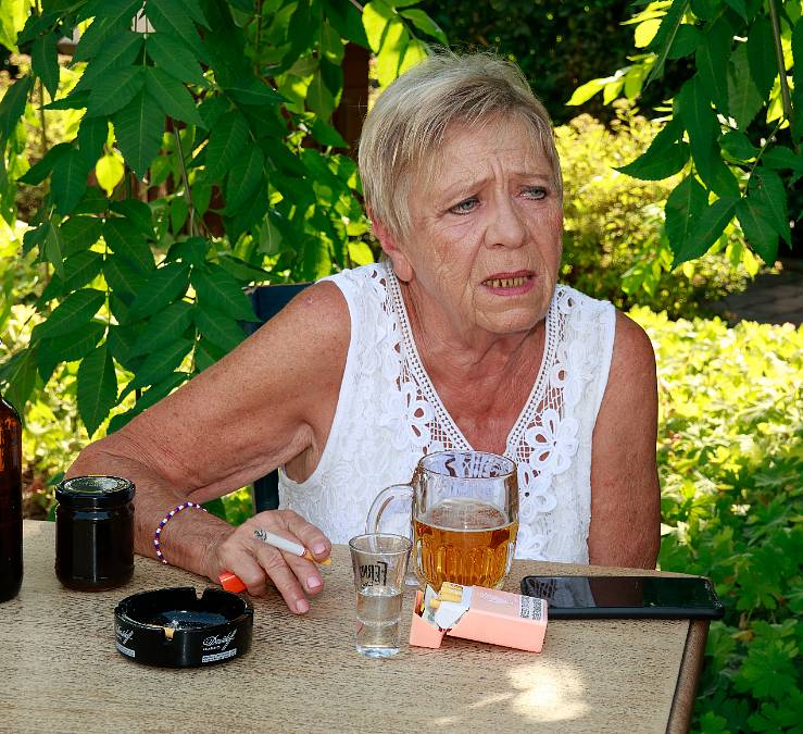 Jaroslava Obermaierová na party Divadla Broadway