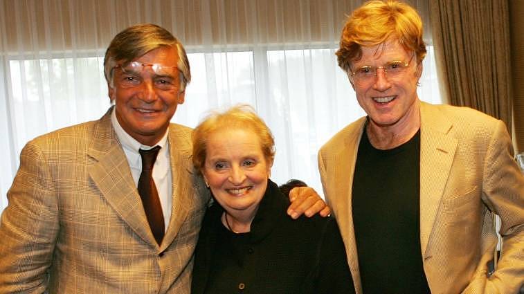 Jiří Bartoška, Madeleine Albright a Robert Redford v roce 2005