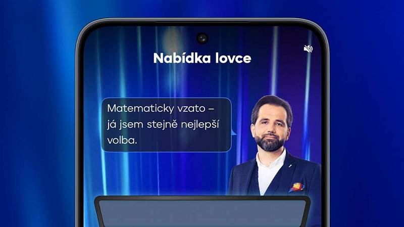 Pohled na novou aplikaci Na lovu