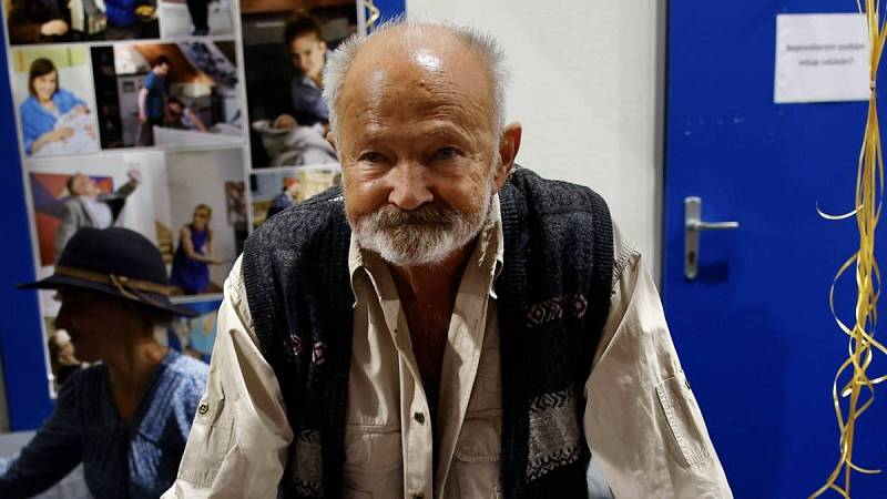 Rudolf Hrušínský mladší na oslavě