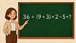 Dělení nebo závorka - co přijde dřív? Vyřešte 36 ÷ (9 + 3) × 2 - 5