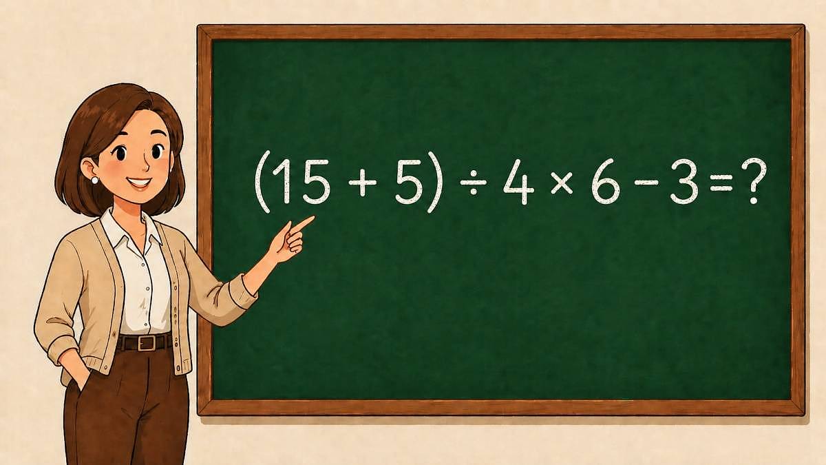 Matematická zkouška dospělosti: Spočítejte správně (15 + 5) ÷ 4 × 6 - 3. Půlka Čechů to nedá vůbec